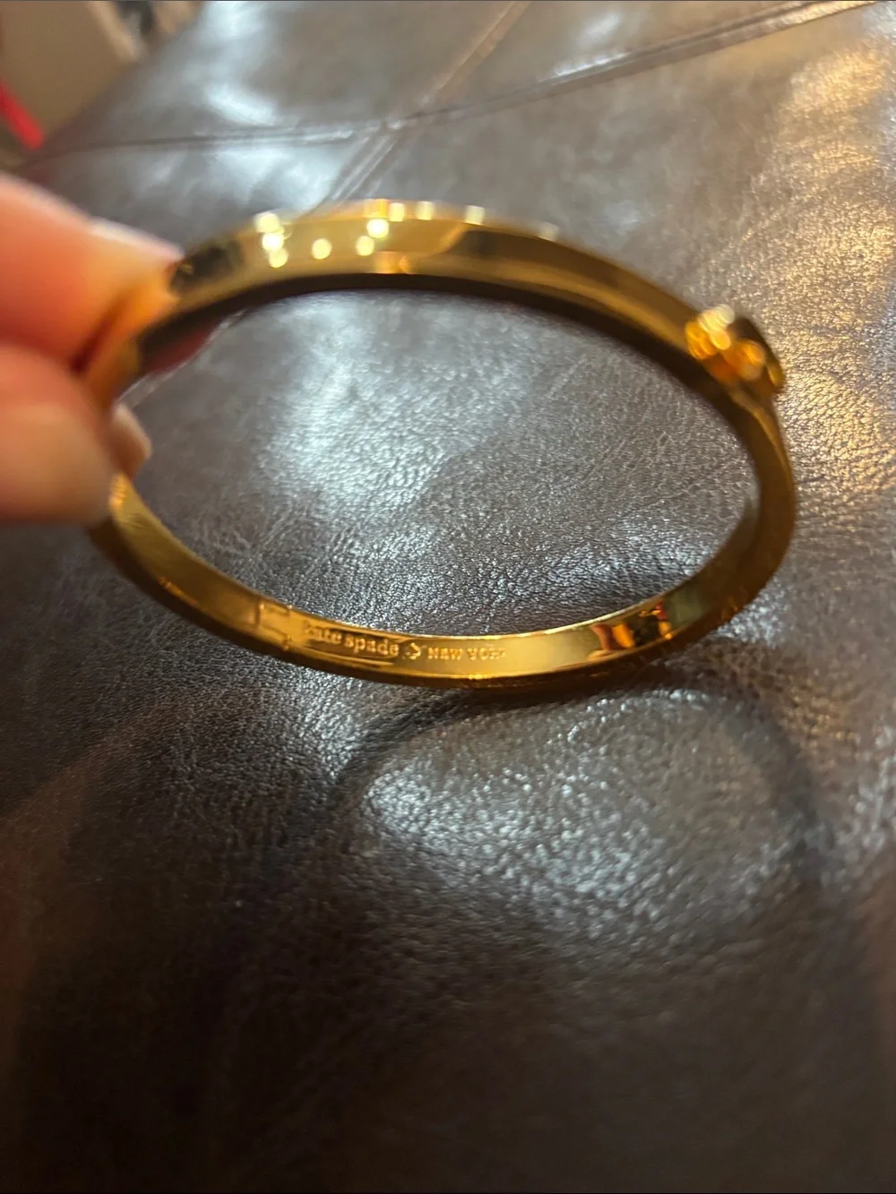 Kate Spade Gold Heart Accent Bangle Bracelet - Picture 3 of 5